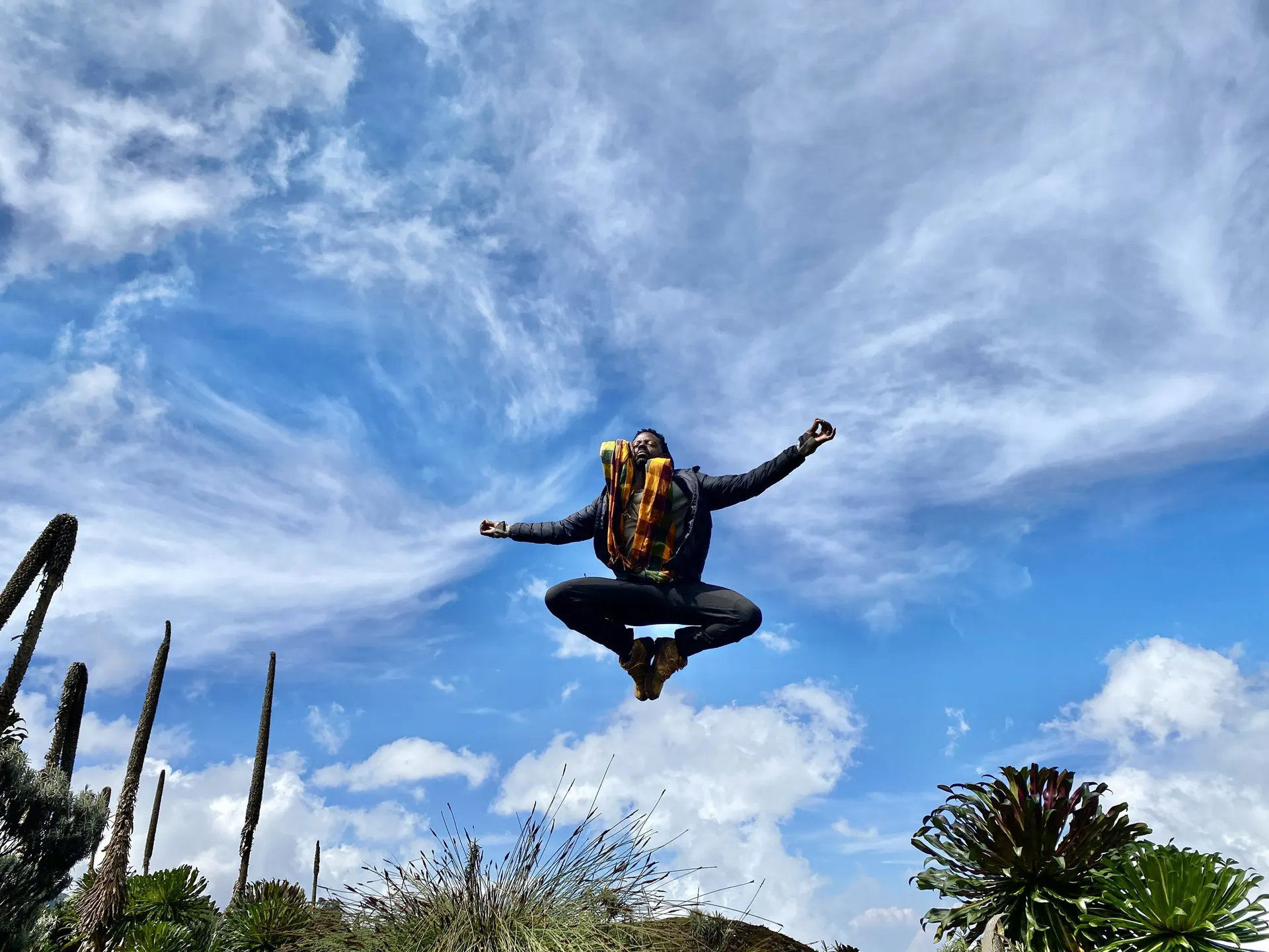 Meditation above the clouds