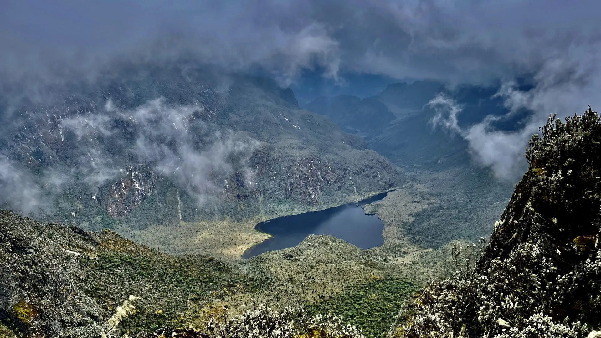 Rwenzori valley lake